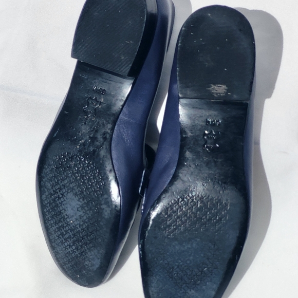 Tory Burch Navy Blue Gemini Loafers - Picture 5 of 11